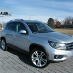 Silver VW Tiguan front three-quarter view