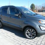 Gray sporty crossover angled front view