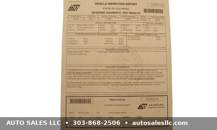 2016 Nissan Versa note SV photo 23