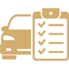 Vehicle and inspection checklist illustration